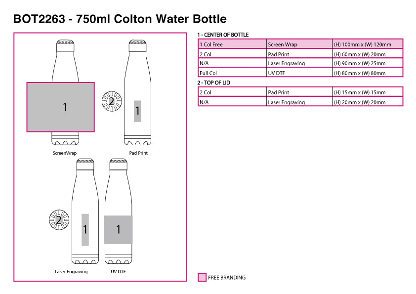 750ml Colton Water Bottle