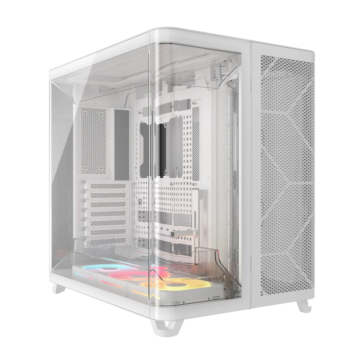 AIR 5400 LX-R RGB iCUE LINK Triple Chamber Mid-Tower PC Case ;3x Fans included;2x 2.5'' ; 1x 3.5''; White