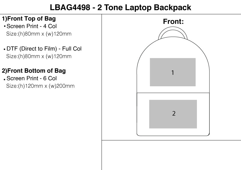 2 Tone Laptop Backpack