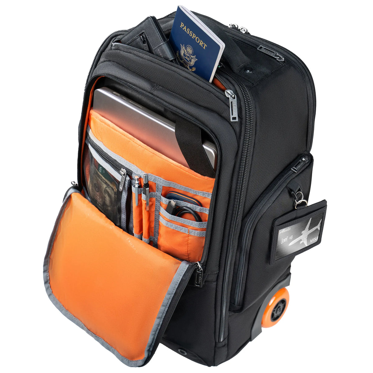 EVERKI TROLLEY BACKPACK | Fits up to 15.6 laptops | Hidden padded shoulder straps | ECO-friendly | Spacious | Wheel cover