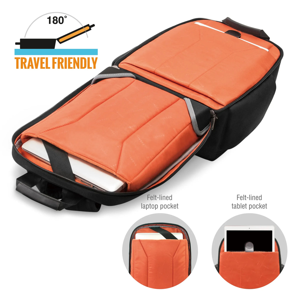EVERKI VERSA BACKPACK | Fits up to 15 inch laptops | Travel friendly | Opens 180° | Hard-shell quick-access sunglasses case