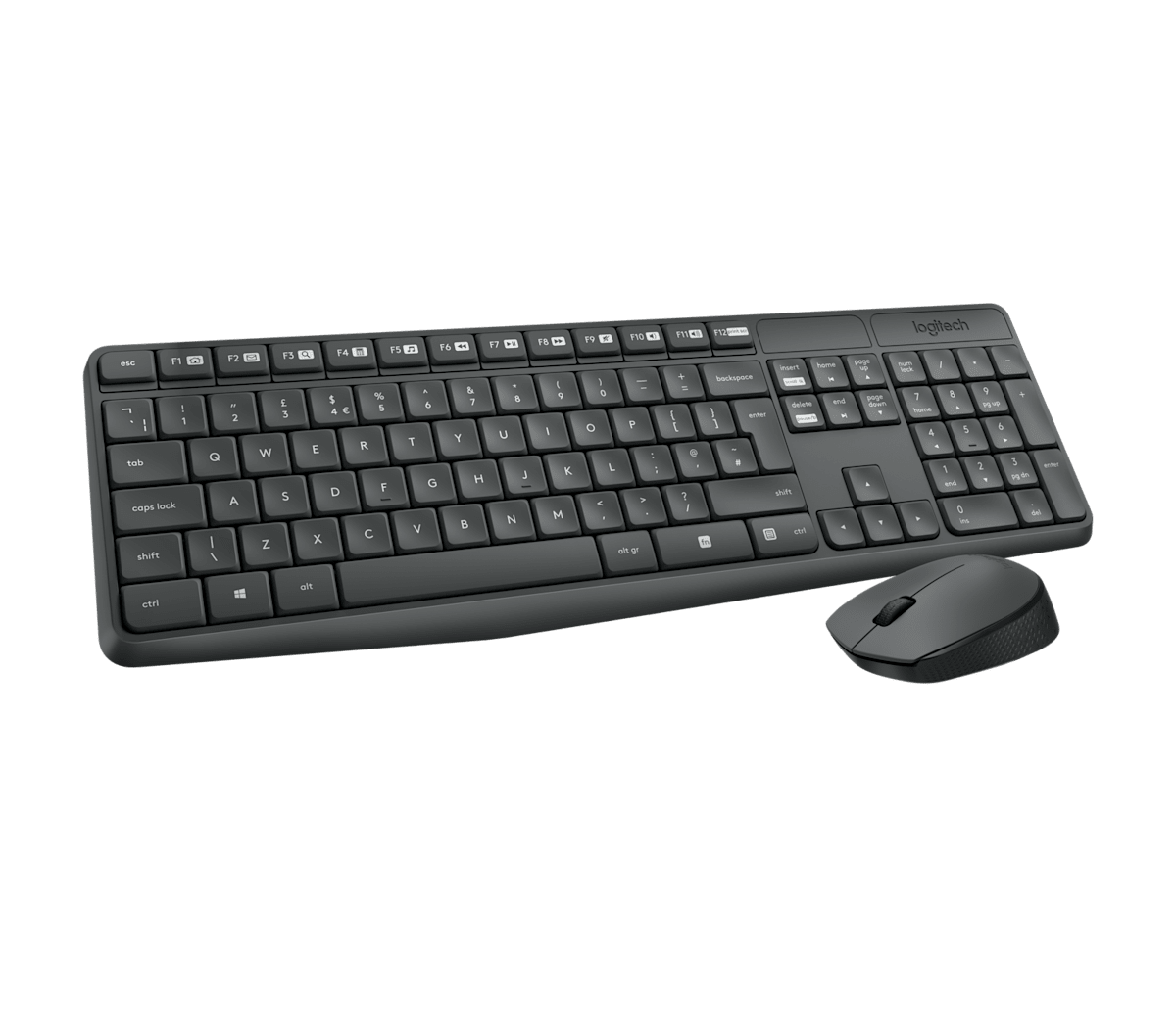920-007931 - LOGI MK235 Wireless Keyboard and Mouse Combo - GREY - (GREY KEYS GREY BTM)