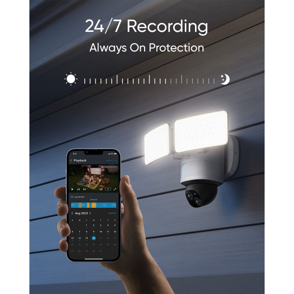 Eufy Security 3K Dual Lens PTZ Floodlight Camera - Guards On Duty Shop
