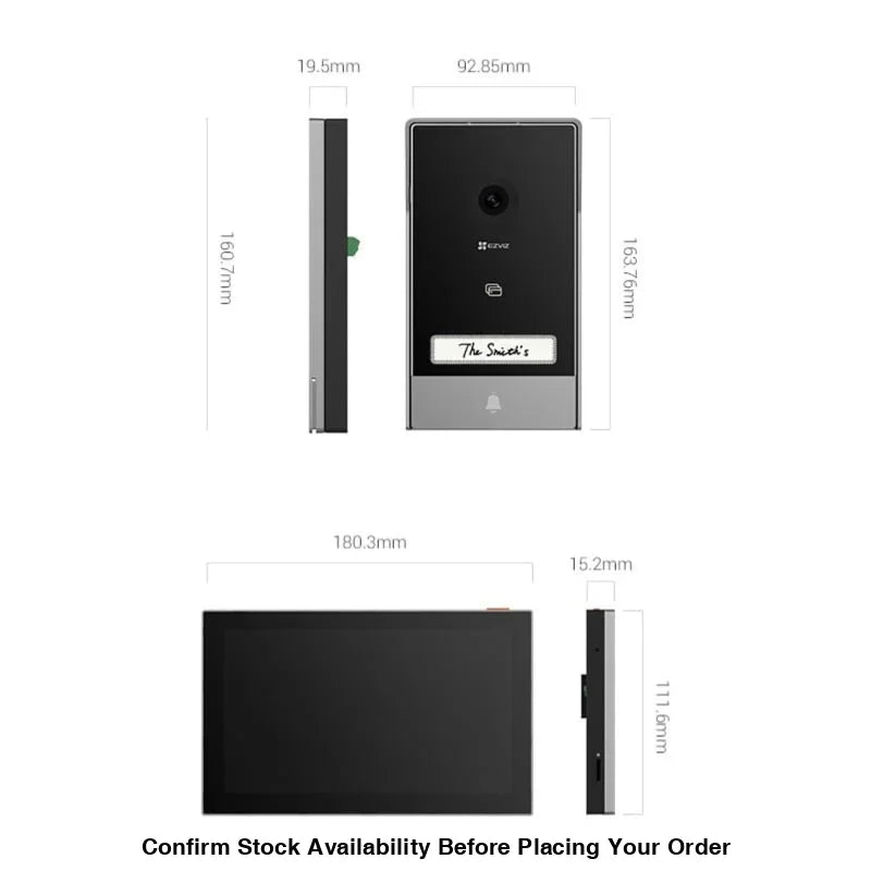 EZVIZ HP5 2MP Smart Home Video Door phone Remote Door/Gate Unlock system