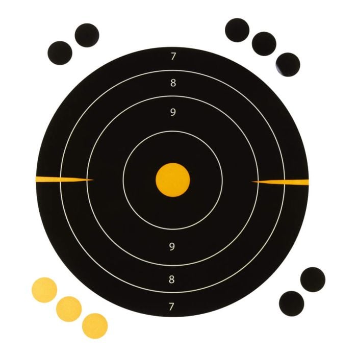 ALLEN EZ AIM ADHESIVE SPLASH BULLS EYE 8IN 6 PACK