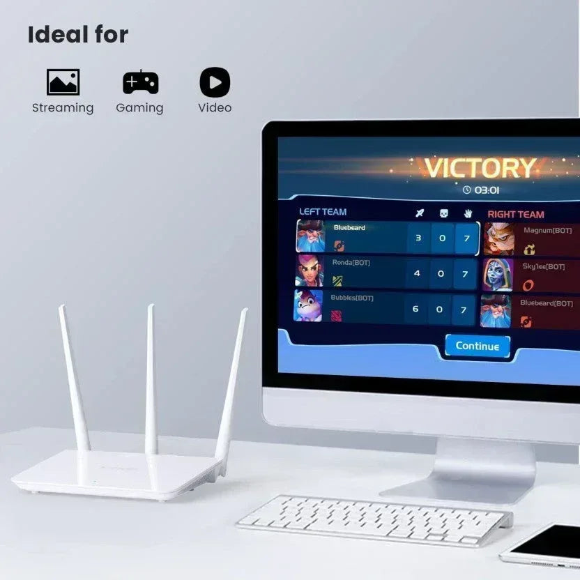 Tenda F3 300Mbps Wireless Router Guards On Duty Security