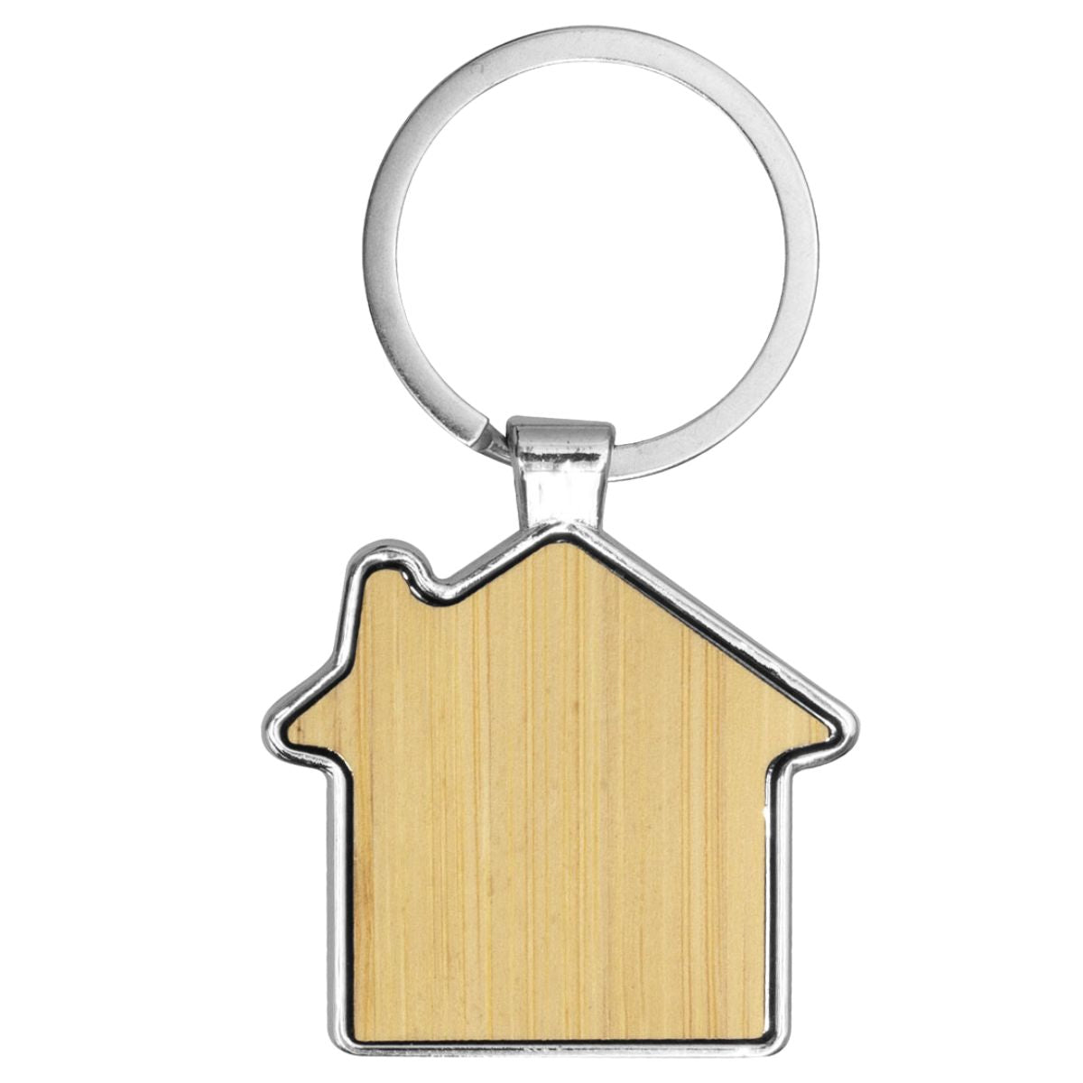 House Metal Bamboo Keyring - Neutral