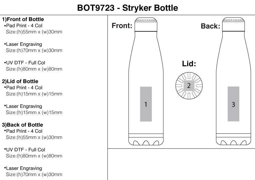 500ml Stryker Water Bottle
