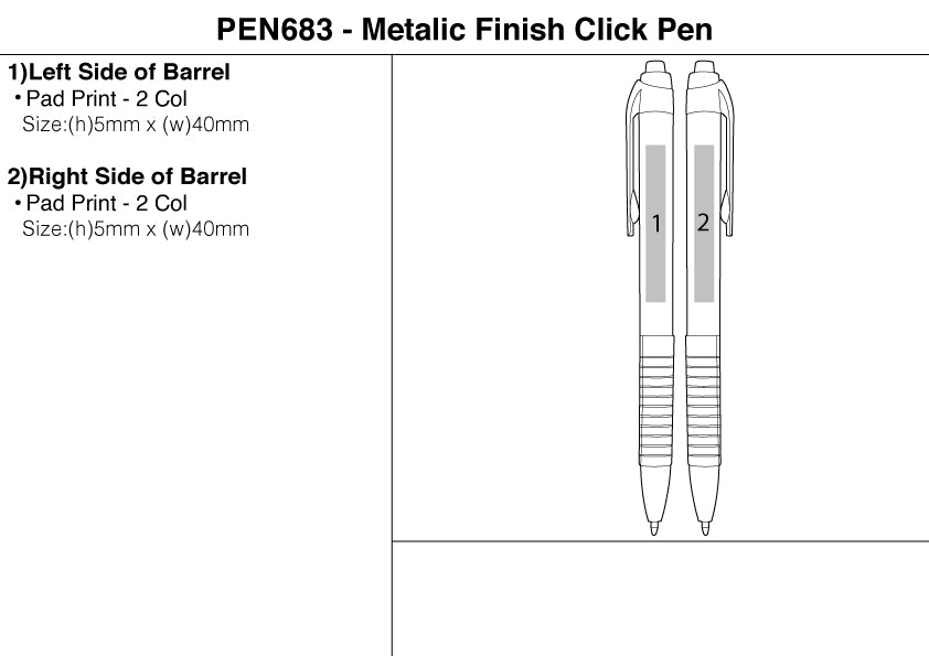 Metalic Finish Click Pen