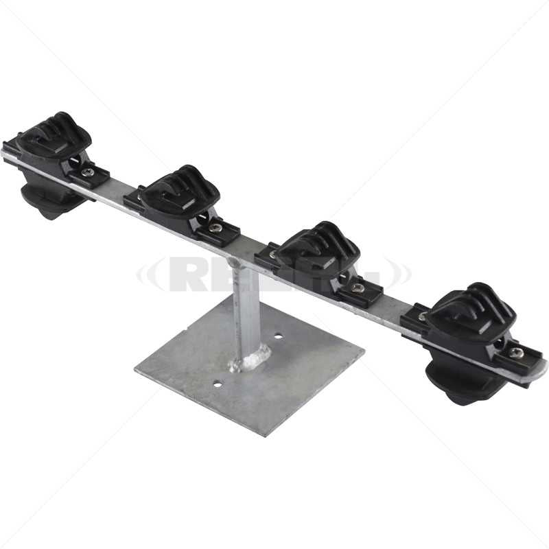 Fence Pole - 6Line Low Profile Galv