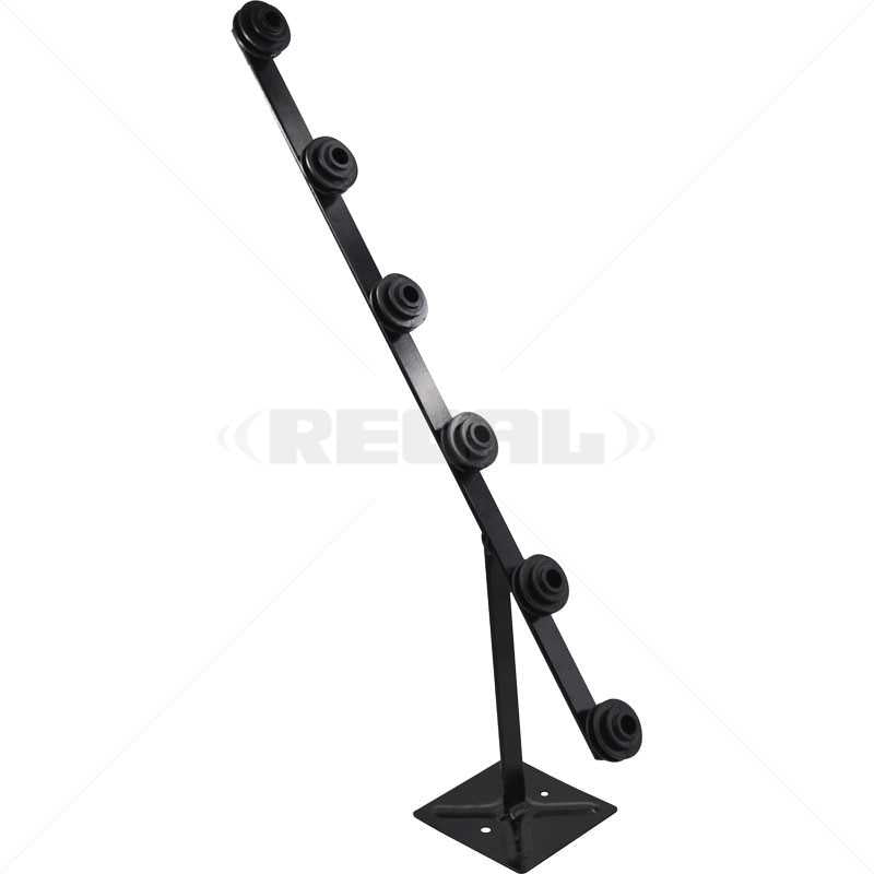 Fence Pole - 6Line TPole Galv PC BB