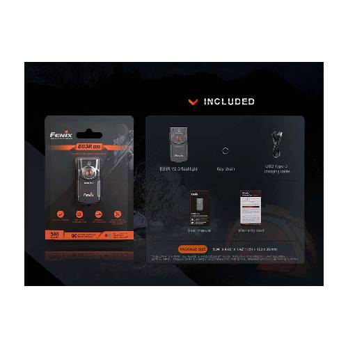 Fenix E03R V2.0 LED Flashlight (Nebula) - Guards On Duty Shop