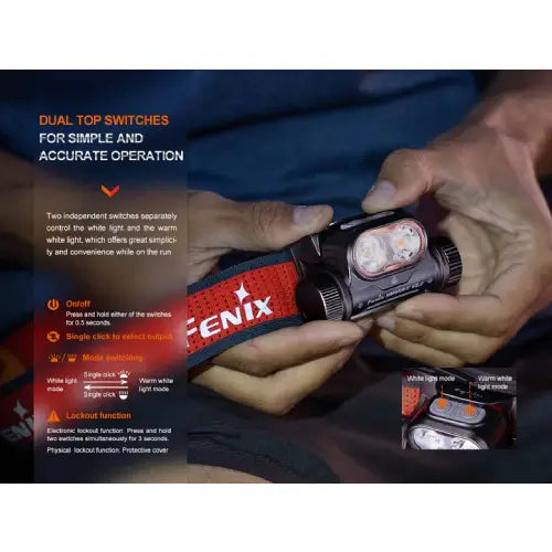 Fenix HM65R-T V2.0 LED Headlamp (Nebula Purple)