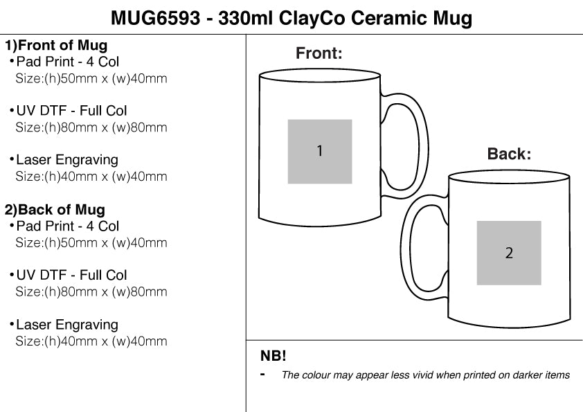 330ml ClayCo Ceramic Mug