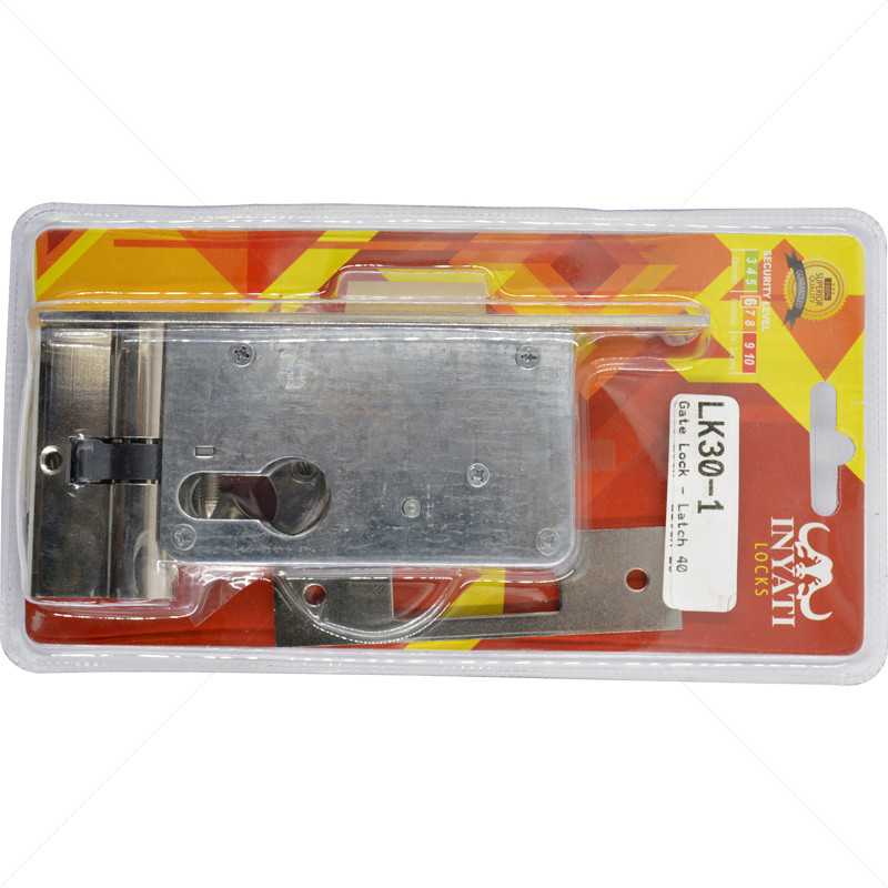 Gate Lock - Latch 40mm + Cylinder (Control)