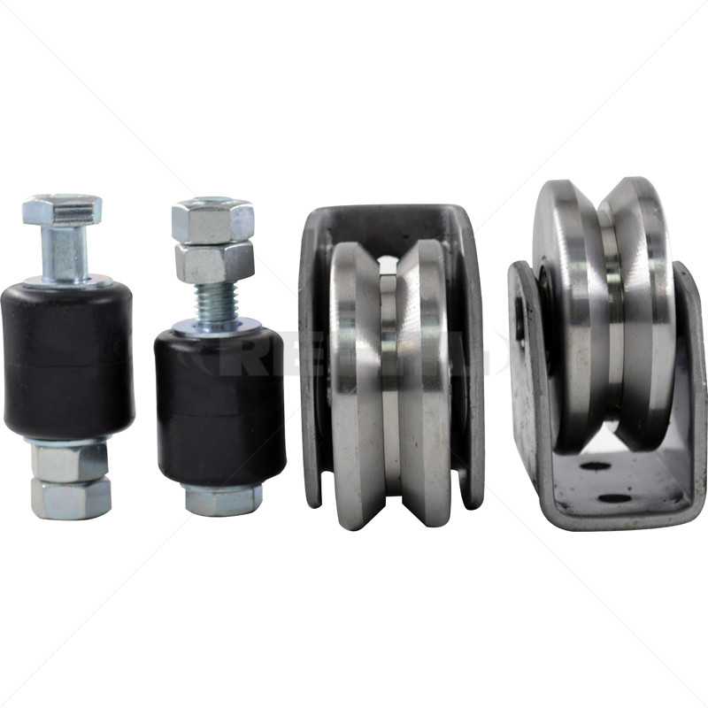 Gate Wheel Kit - 80mm - V-Profile (Drill bits)