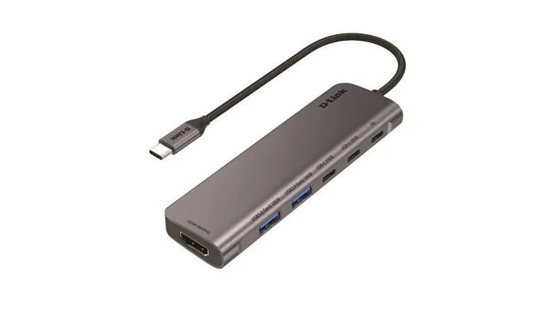 6-in-1 USB-C adapter ;2xUSB-A 3.1; 2xUSB-C 3.1; 1xHDMI 4K at 60Hz; 1xUSB-C PD 100W