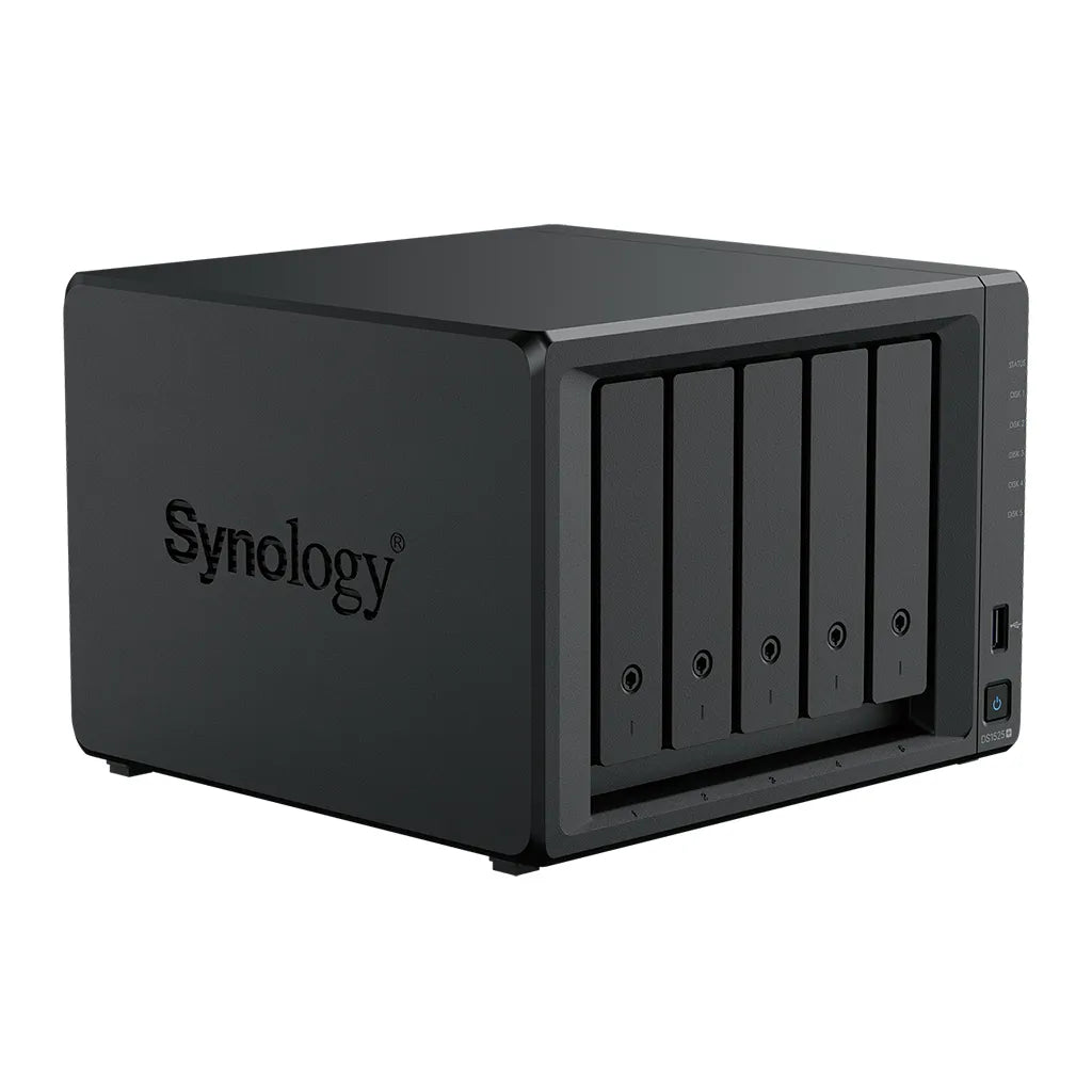 Synology DS1525+ 5 Bay NAS (Espandable to 15 bay) AMD Ryzen V1500B 4C CPU 8 GB DDR4 ECC SODIMM (2 DIMM Slots)