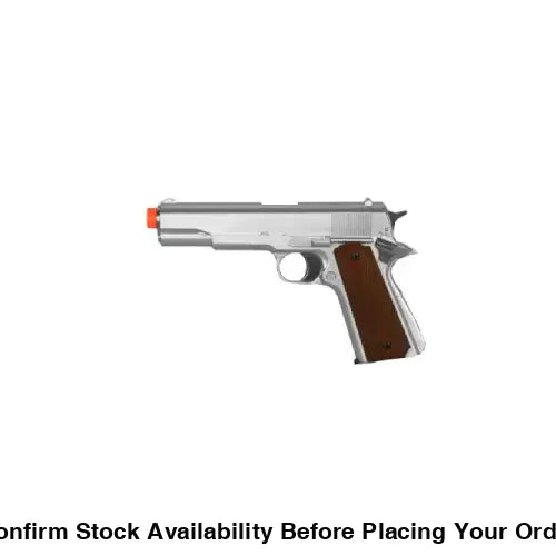 HFC 1911A1 GREEN GAS AIRSOFT PISTOL-SILVER HG121S