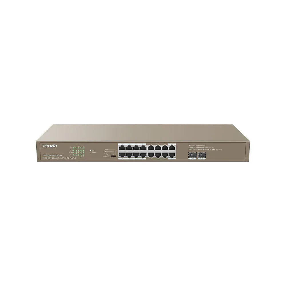 TENDA RACKMOUNT SWITCH GIGABIT 16 PORT POE Guards On Duty Security
