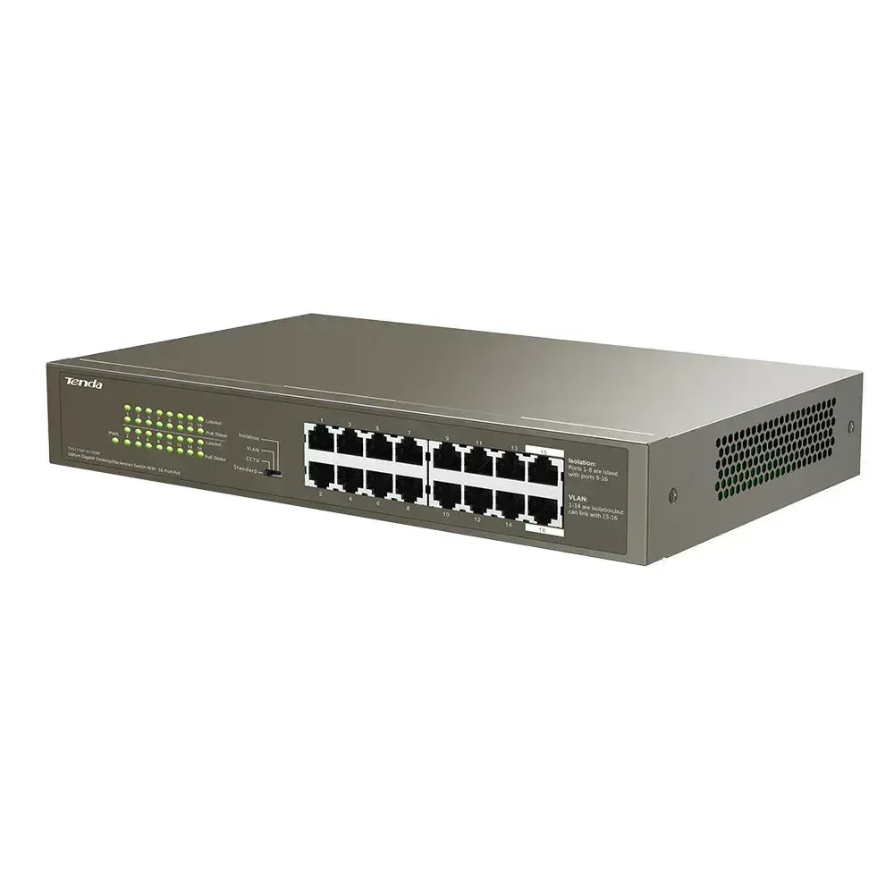 TENDA RACKMOUNT SWITCH GIGABIT 16 PORT POE Guards On Duty Security