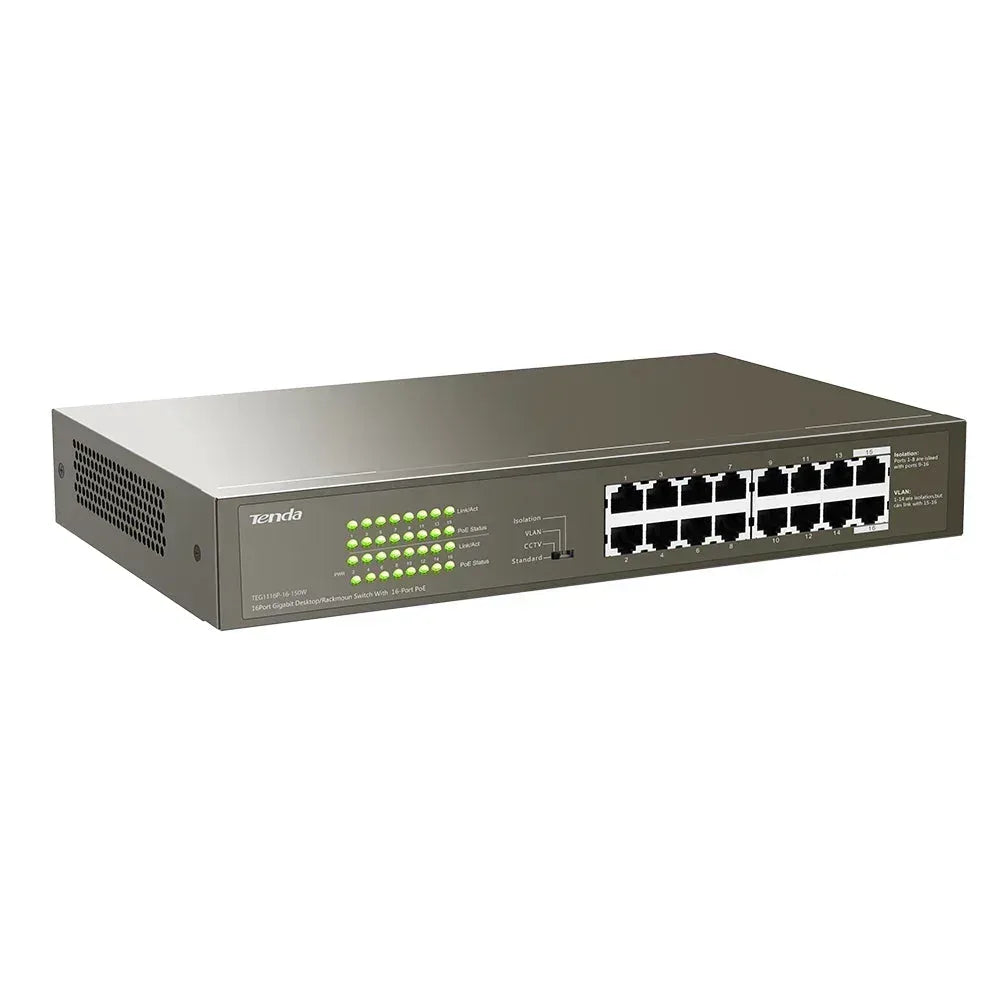 TENDA RACKMOUNT SWITCH GIGABIT 16 PORT POE Guards On Duty Security