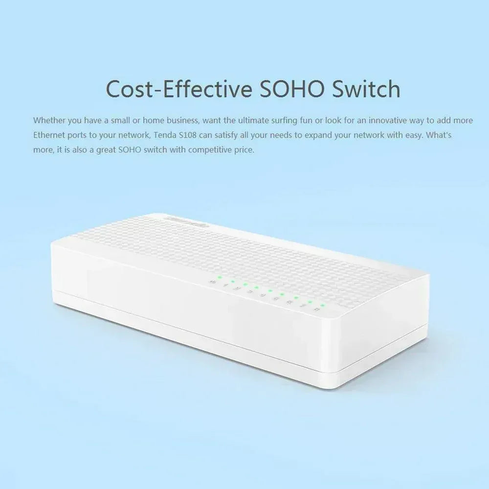 TENDA DESKTOP SWITCH 8-PORT FAST ETHERNET 10/100 Guards On Duty Security
