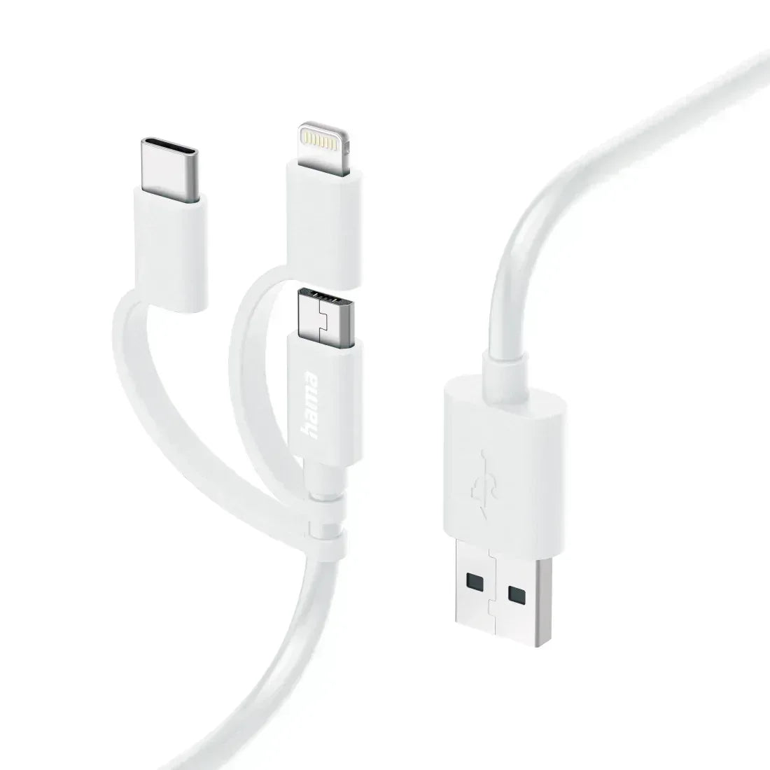 HAMA 3-IN-1 MULTI CHARGING CABLE USB-A, USB-C, LIGHTNING 1M - Guards On Duty Shop & Security Guards