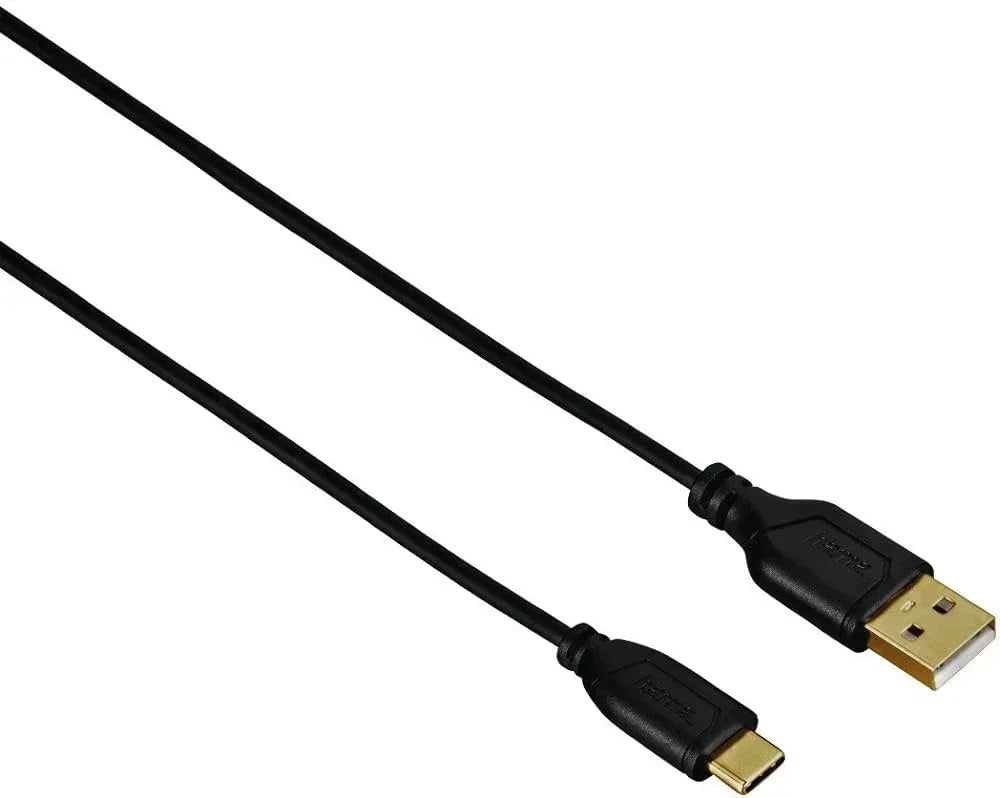 HAMA USB-C CABLE FLEXI-SLIM BLACK USB2.0 0.75M - Guards On Duty Shop & Security Guards
