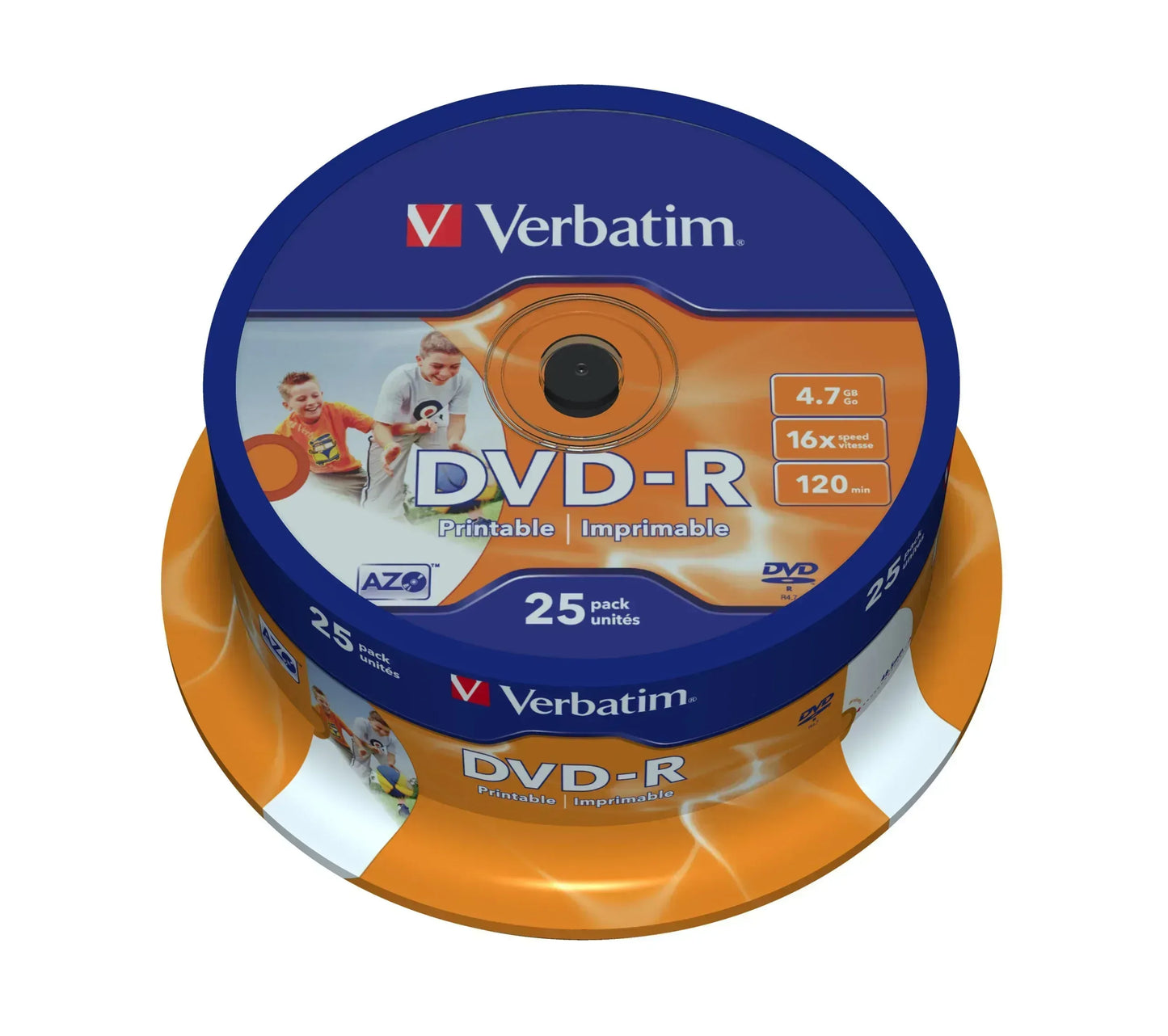 VERBATIM DVD-R SL PRINTABLE SPIN 25PK - Guards On Duty Shop & Security Guards