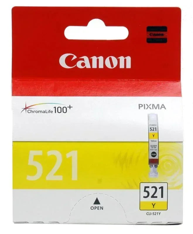CANON-INK-CLI-521 Y-IP3600/ IP4600/ IP4700/ MP540/ MP550/ MP560/ MP620/ MP630/ MP640/ MP980/ MP990/ MX860/ MX870- YIELD 446 - Guards On Duty Shop & Security Guards