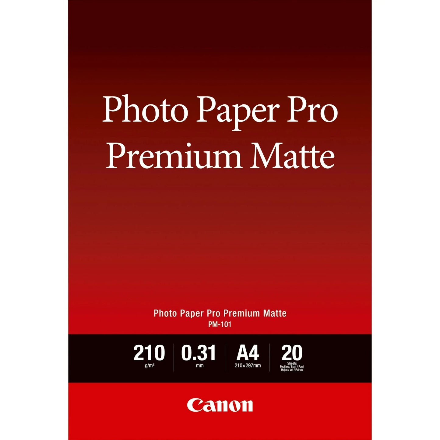CANON PM-101- PRO PREMIUM MATT PM-101 A4 - 20 SHEETSPRO PREMIUM MATTE A4 - 20 SHEETS. 210 GSM, 0.31MM THICK - Guards On Duty Shop & Security Guards