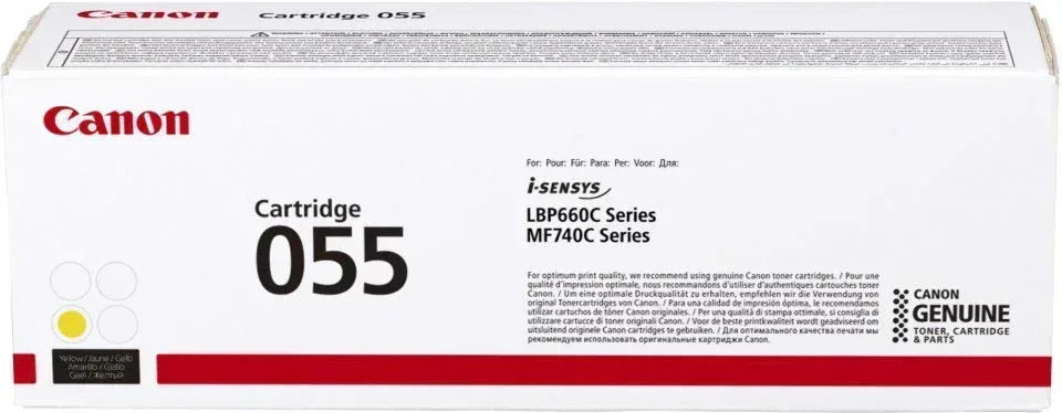 CANON-TONER- CRG 055 Y -LBP663CDW / LBP664CX / MF742CDW / MF744CDW / MF746CX - YIELD 2 100 - Guards On Duty Shop & Security Guards