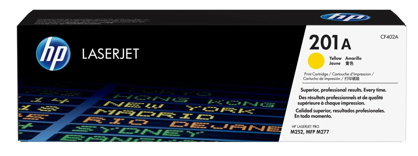HP 201A YELLOW LASERJET MFP M277/M252 TONER CARTRIDGE YIELD 1400 PGS Guards On Duty Security