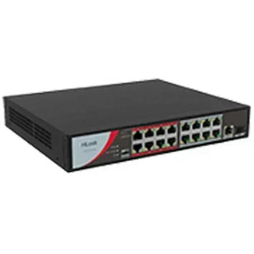 HiLook 16 Port 100 Mbps Fast Ethernet Unmanaged POE Switch Guards On Duty Security