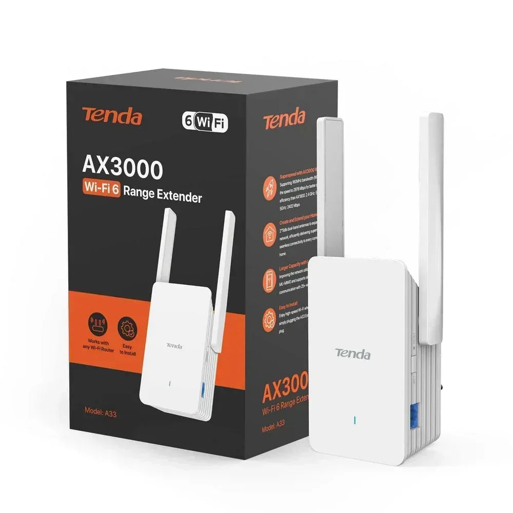 TENDA A33 RANGE EXTENDER WIFI 6 DUAL BAND Guards On Duty Security