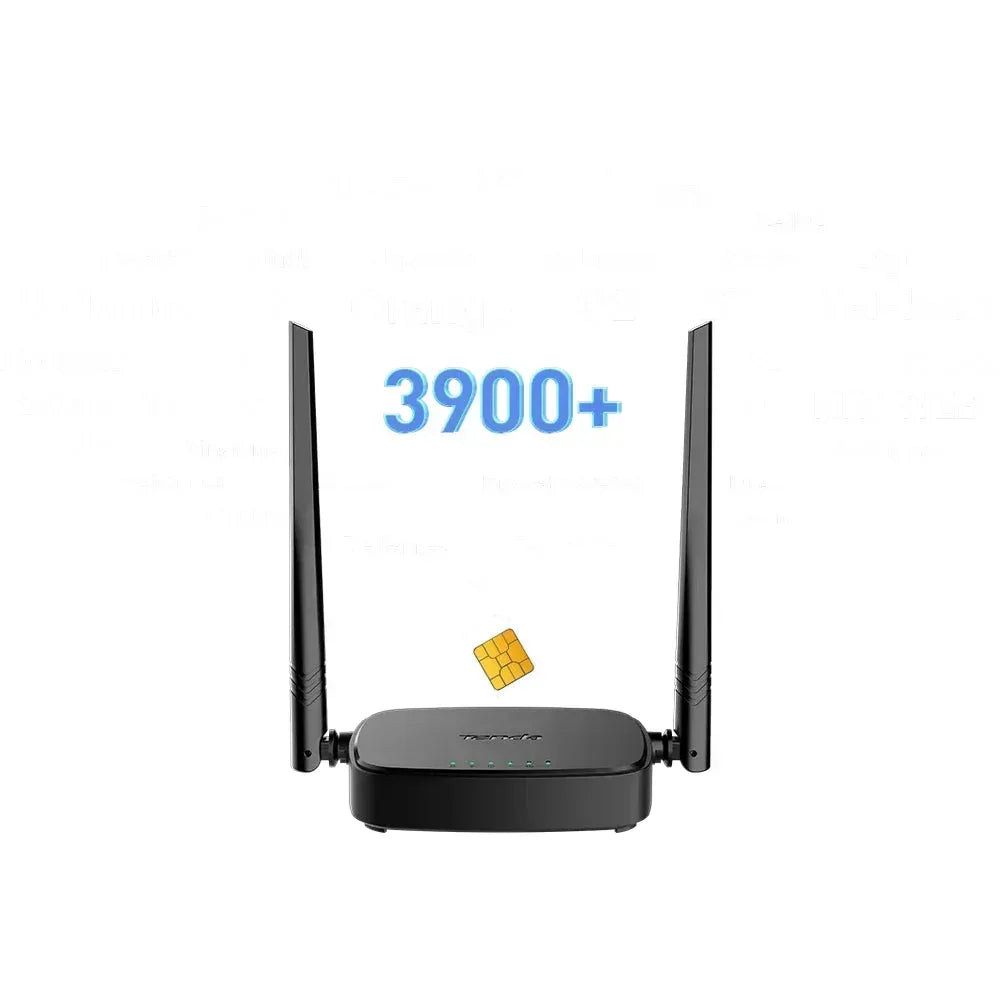 Tenda 4G Wi-Fi Router 300Mbps with Sim Card Slot 32 Users Any Network Guards On Duty Security