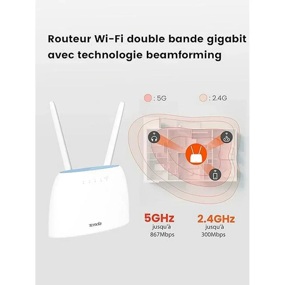 Tenda 4G06 N300 Wi-Fi 4G VoLTE Router Guards On Duty Security