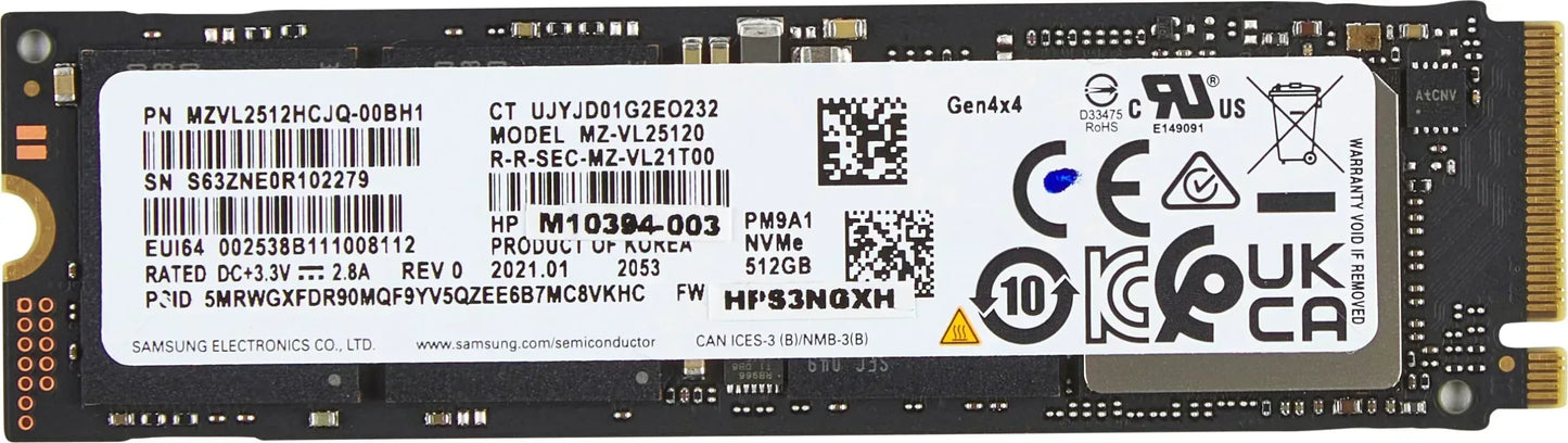 HP 512GB PCIE-4X4 NVME M.2 SOLID STATE DRIVE - Guards On Duty Shop & Security Guards