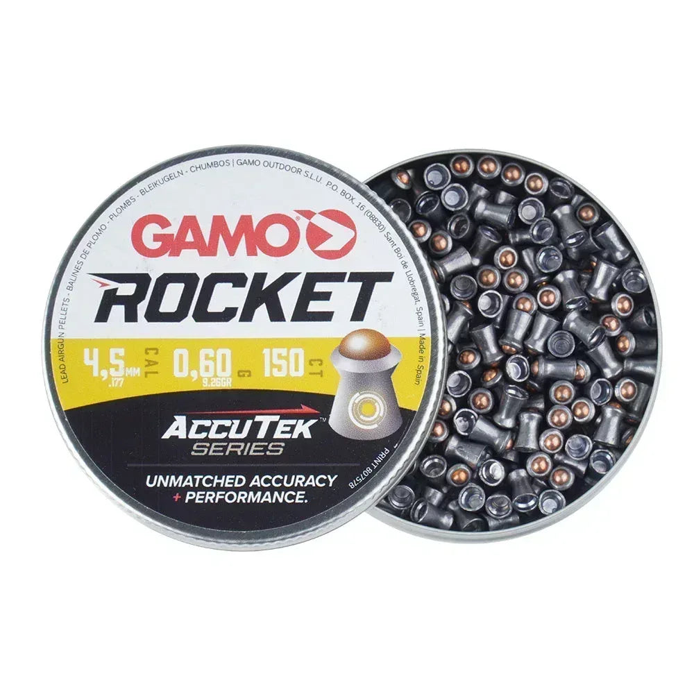 Gamo Diabolo Pellets AccuTek Rocket 4.5 mm 150 pieces (Bulk Buy 10 X Tins) - Guards On Duty Shop & Security Guards