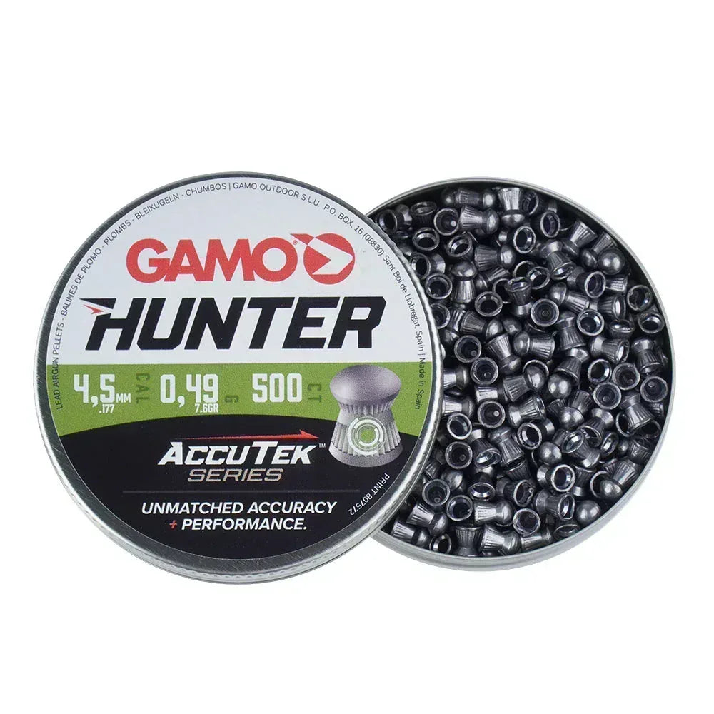 Diabolo Pellet AccuTek Hunter Caliber 4.5 mm 500 Bulk Buy X 10 Tins - Guards On Duty Shop & Security Guards