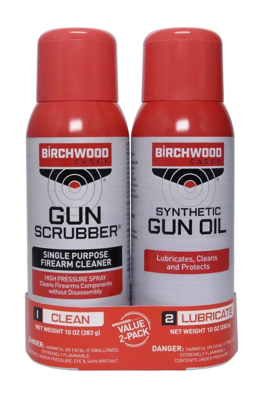 Gun Scrubber & Synthetic Gun Oil Aerosol Combo Pack Guards On Duty Security