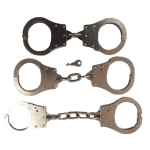 Handcuff with Chain Link - Nickel Plated