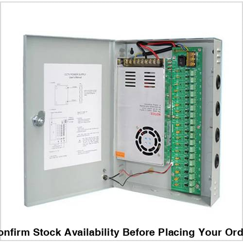 Hikvision 18-Channel 20 Amp 12VDC PTC Power Supply