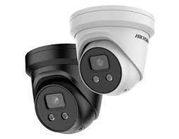 Hikvision 4 MP AcuSense Strobe Light and Audible Warning Fixed Turret Network Camera Guards On Duty Security