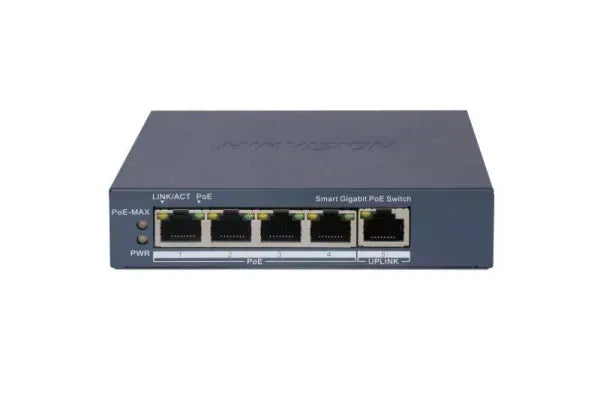 Hikvision 4 Port Gigabit Smart POE Switch Guards On Duty Security