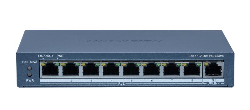 Hikvision8 Port Fast Ethernet Smart POE Switch