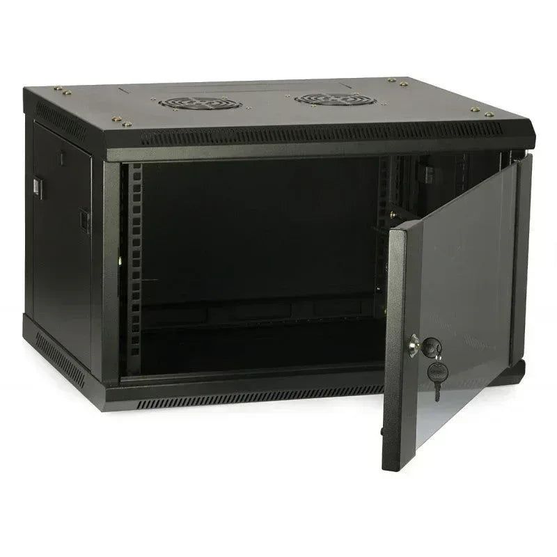 Hikvision 9U Wall Box Swingframe (600mm) incl Fan and Power Guards On Duty Security