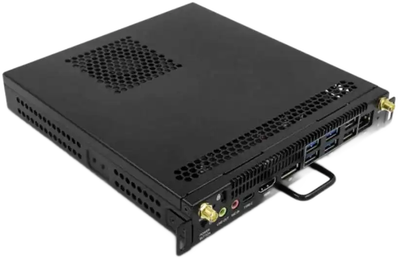 Hikvision DS-D5AC13T5-8S2 OPS Module chassis showing cooling vents and connectivity ports