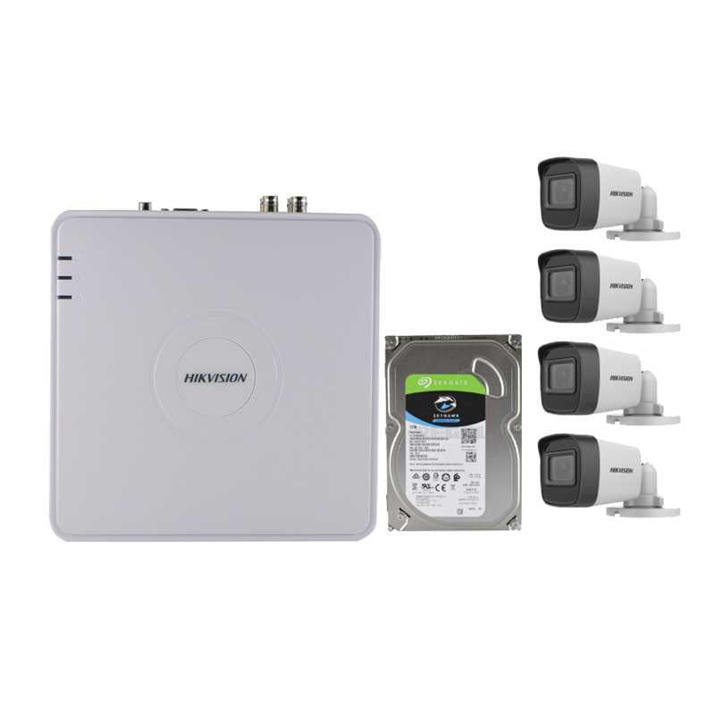 HIK HD-TVI 4Ch Hi-Res DVR 4 Cam Base Kit